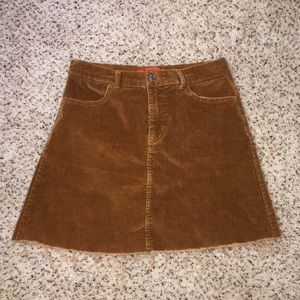 burnt orange corduroy skirt